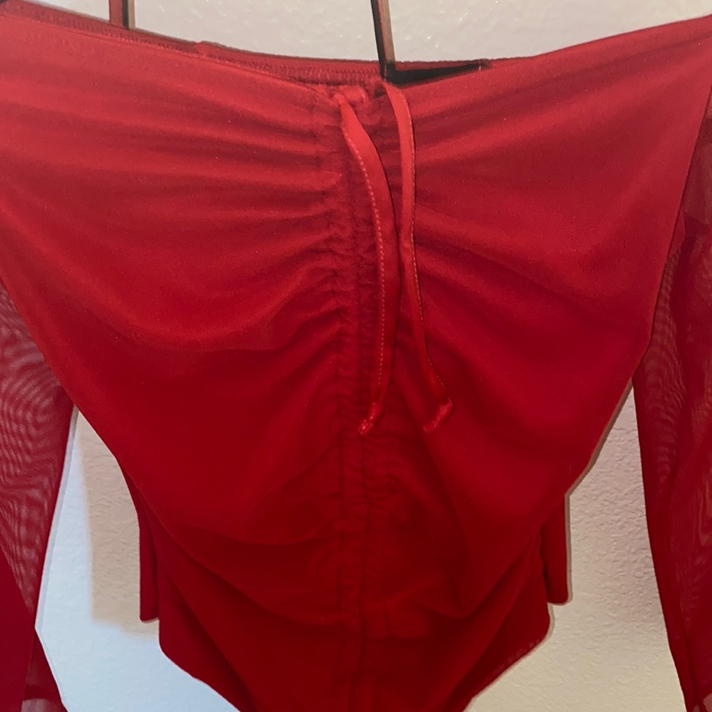 Red bodysuit